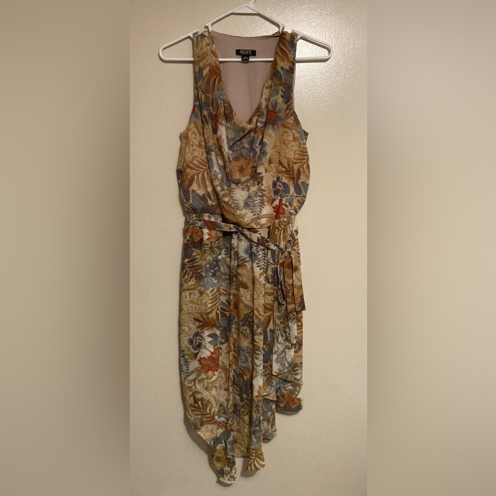 SLNY Dress Floral Sleeveless Size 6 Pastel Easter or Passover Spring Summer Fall